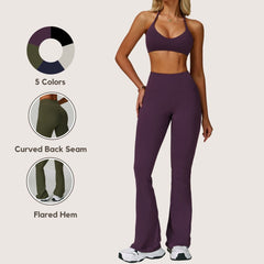 Freemyself Cloud-Sensitive Athletic Pants High-Waisted, Butt-Lifting, Wide-Leg, Outerwear Bell-Bottom Running Pants Casual Bell-Bottom Athletic Pants