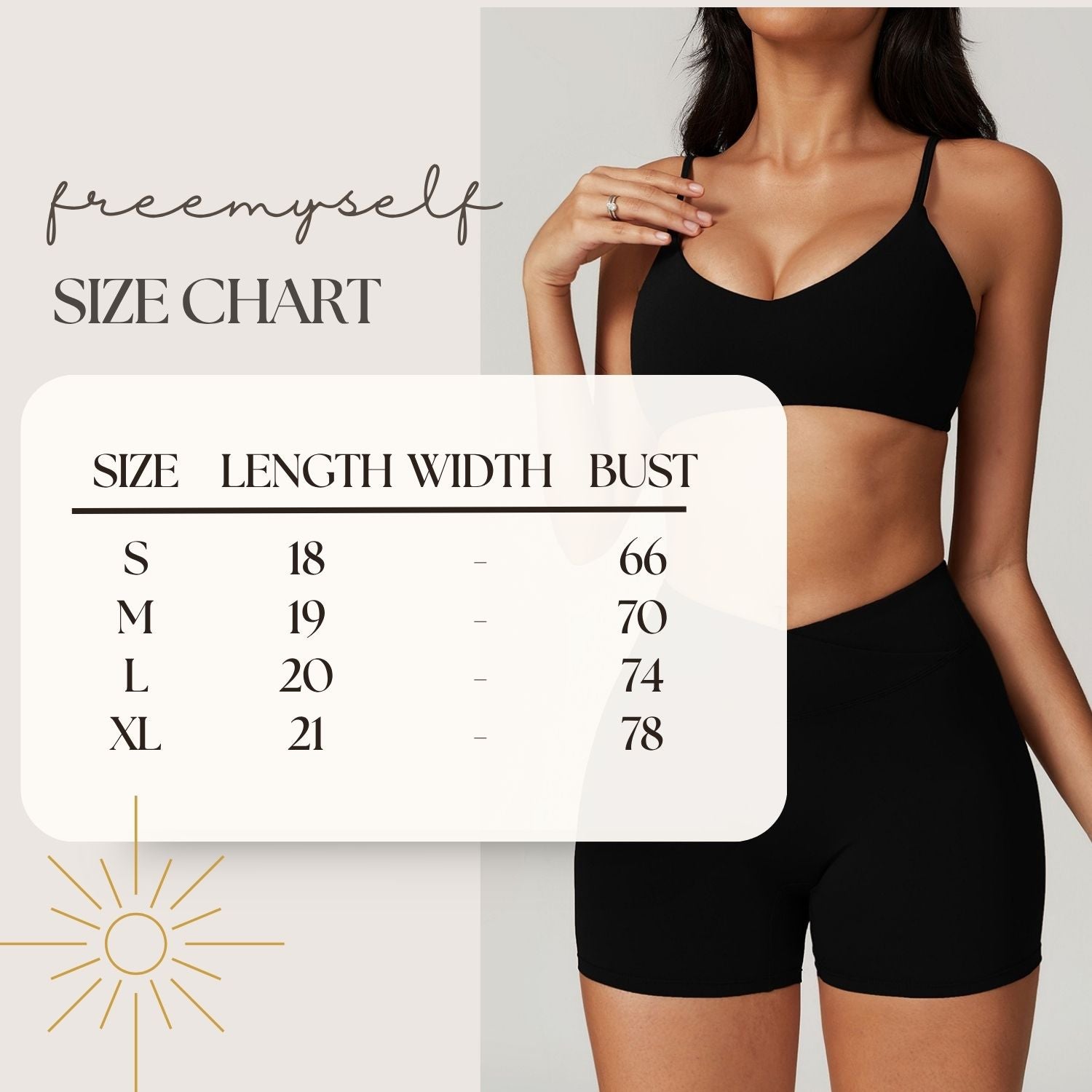 Freemyself recycled Racerback Sports Bra - Women's Quick-Dry Fitness Crop Top with Strappy Back | Yoga, Running, Gym Wear
