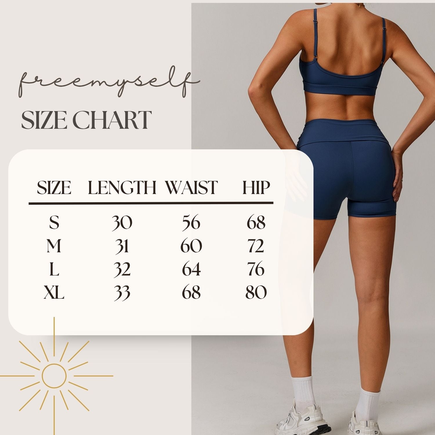 Freemyself recycled Yoga Shorts - Women's Fold-Over High-Waist with Lifting Fit | Quick-Dry Running & Gym
