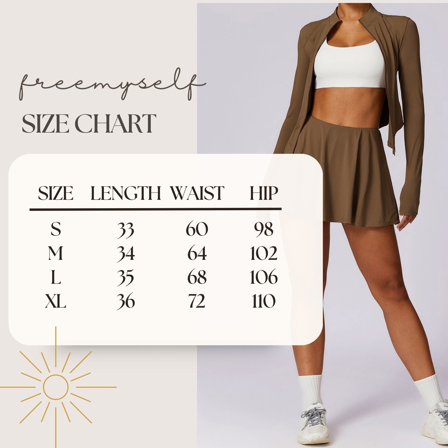 Freemyself Ice-Cool UV-Protective High-Waisted Yoga Skirt (Two-Piece Style) Tennis Sports Fitness Quick-Dry Sun Protection Skirt