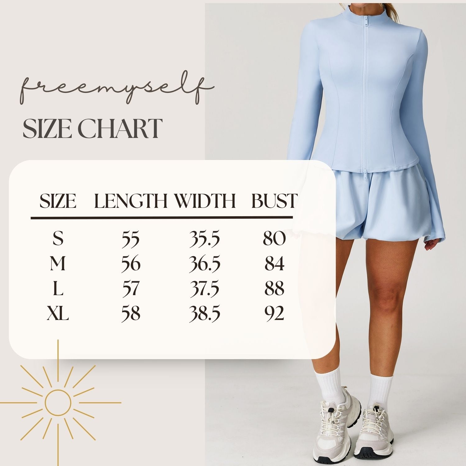 Freemyself UV Protection Yoga Jacket Quick-Dry Breathable Zipper Long-Sleeve Top Sports Running Cool-Touch Jacket