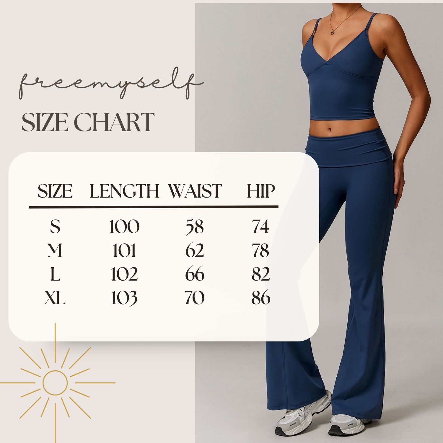 Freemyself recycled Fold-Over Yoga Pants - Women's Micro Flare Leggings | Gym to Street Running & Lounge