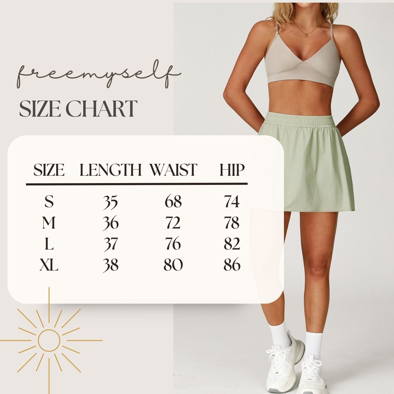 Freemyself Cooling Sunscreen Skirt UV Protection Sports Tennis Skirt Anti-Exposure Lining Breathable Short Skirt