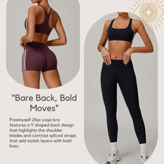 Yoga Sports Bra with Backless Design Running Tights Casual Fitness Yoga Wear