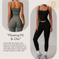 Brushed Fleece Tank Top Fitness Sports Bra High-Intensity Workout Bra Strappy Backless Yoga Tank Top