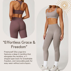 Bareback Yoga Sports Bra Quick-Dry Athletic Top Running Shock-Absorbing Fitness Bra