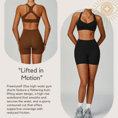 Eco-Friendly Recycled High-Waisted Fitness Shorts for Women Outdoor Running & Yoga Pants