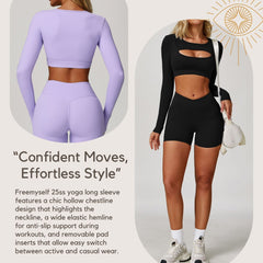 Bare-Skin Feel Tight-Fitting Yoga Long-Sleeve Shock-Absorbing Sports Mesh T-Shirt for Running, Fitness, and Yoga