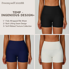 Freemyself Threaded Yoga Shorts - High-Waisted, Butt-Lifting, High-Intensity Workout Clothing for Outdoor Running