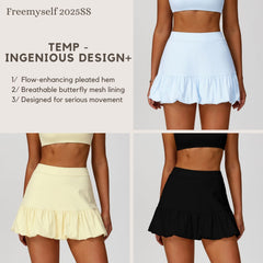Freemyself Two-Piece Style Skirt Quick-Dry Breathable Anti-Exposure Tennis Skirt Casual Fitness Running Sports Skirt