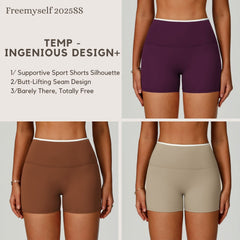 Barefeel Cross-Border Yoga Shorts High-Waisted, Quick-Dry, Form-Fitting Shorts Sports Running Fitness Shorts