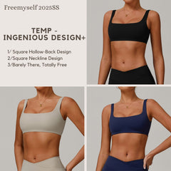 Backless Sports Bra - Bare-Skin Feel Quick-Dry Running Sports Bra Casual Fitness Yoga Wear