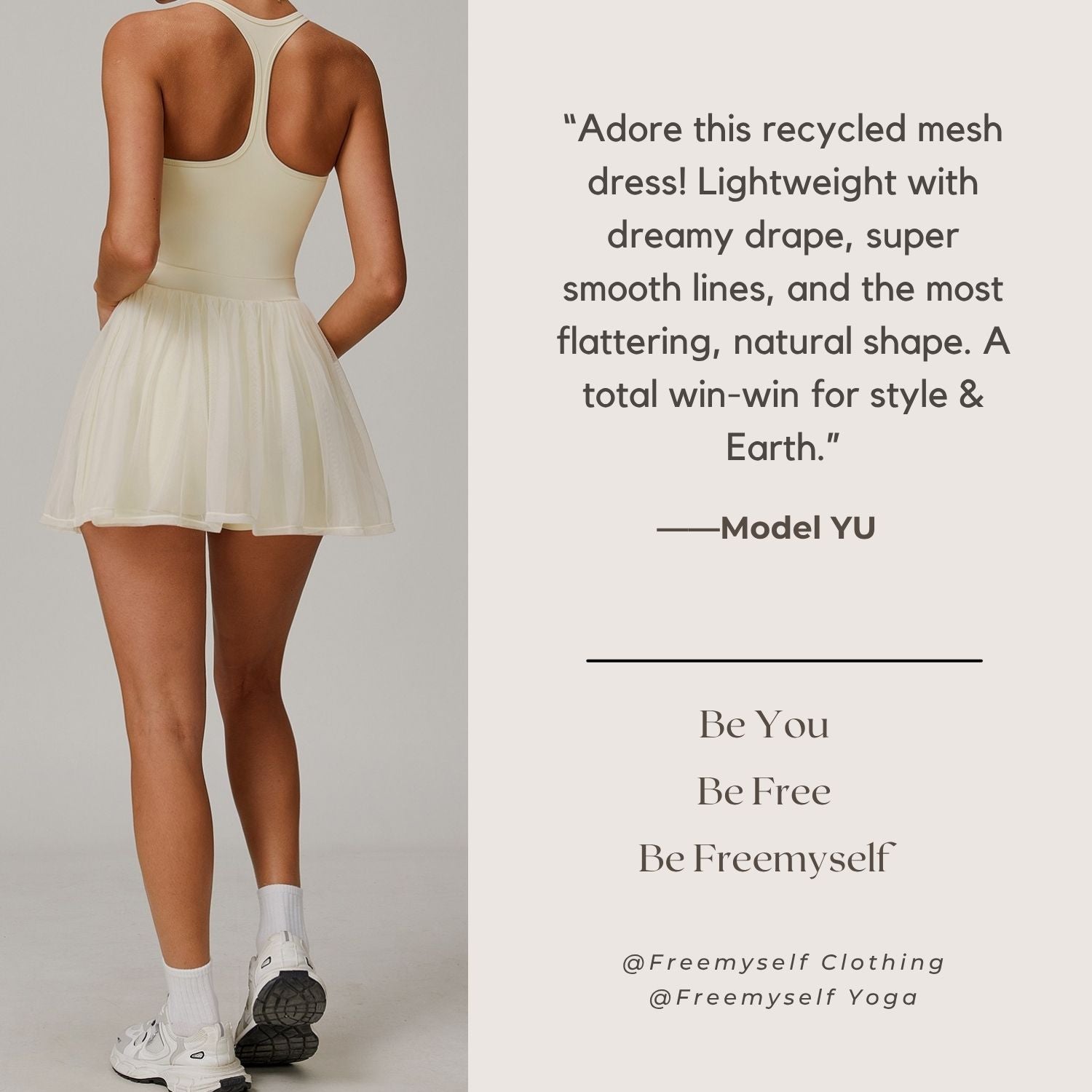 Freemyself recycled Mesh Tennis Skirt with Built-in Shorts - Faux Two-Piece, Quick-Dry, Breathable, Anti-Slip - Running Workout Activewear