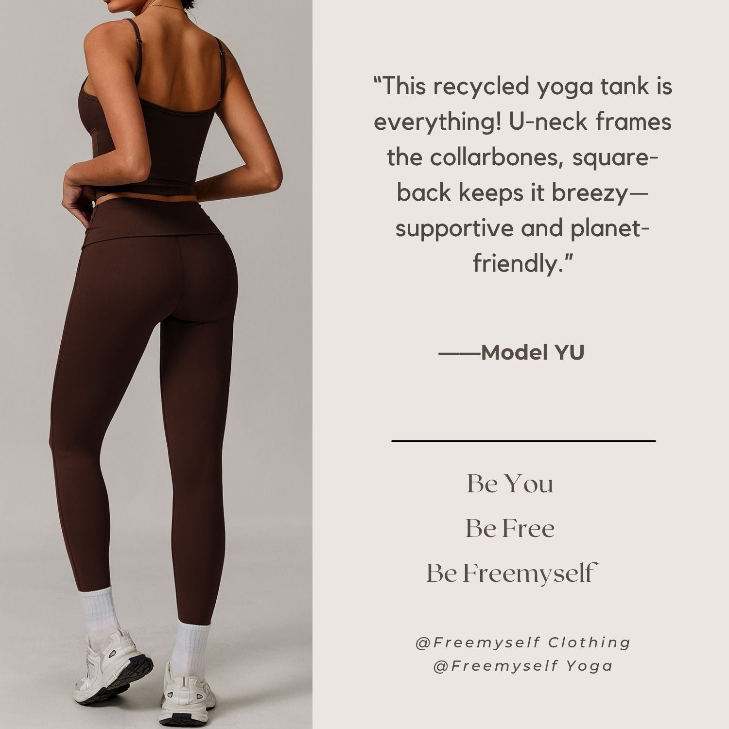 Freemyself recycled Yoga Tank - Women's Built-in Bra Cami with Everyday Versatility | Quick-Dry for Running & Gym