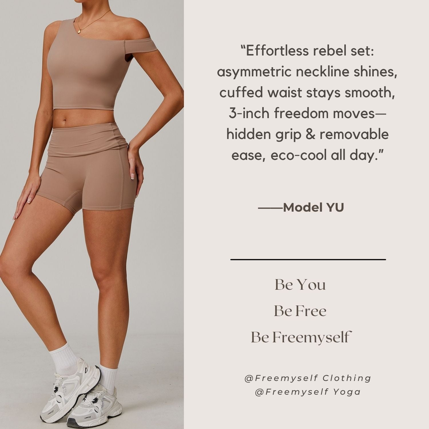 Freemyself recycled Yoga Set - Women's Quick-Breathe Tank & Workout Shorts | Gym to Street Running