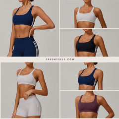 Yoga Sports Bra with Backless Design Running Tights Casual Fitness Yoga Wear