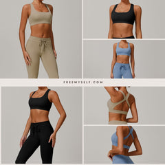 Freemyself UV-Protective Running Set Breathable, Quick-Dry, Cool-Touch Sun Protection Three-Piece Set