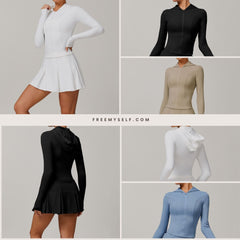 Freemyself UV-Protective Running Set Breathable, Quick-Dry, Cool-Touch Sun Protection Three-Piece Set