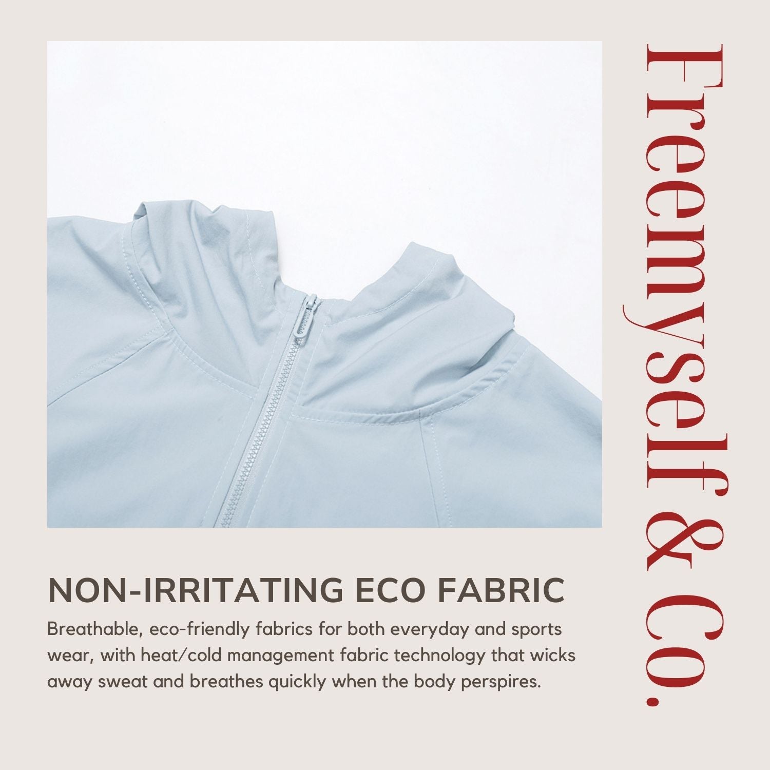 Freemyself Quick-Dry Sports Sunscreen Jacket Cooling, Breathable Hooded Zipper Jacket UV Protection Sunscreen Clothing