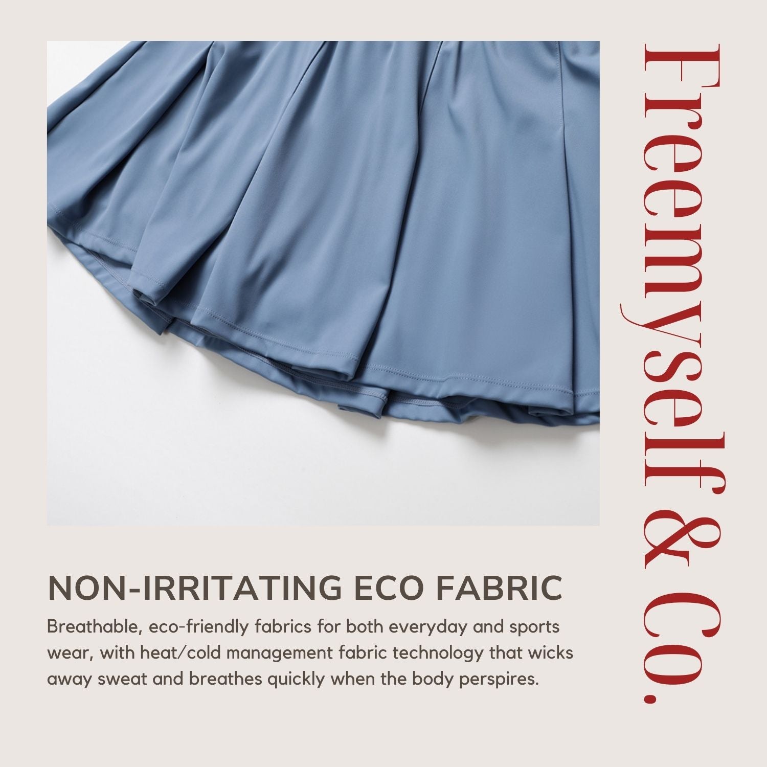 Freemyself Two-Piece Style UV-Protective Sun Skirt Cooling UV-Blocking Skirt with Anti-Exposure Leggings Breathable Tennis Skirt